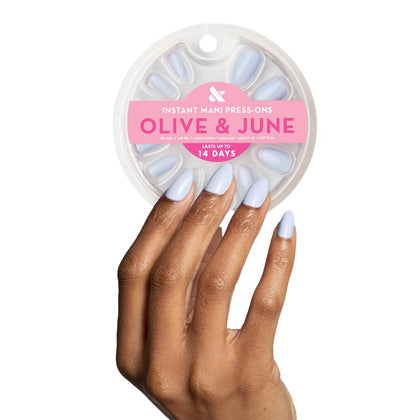 Olive & June front packaging showing kit contents and design benefits