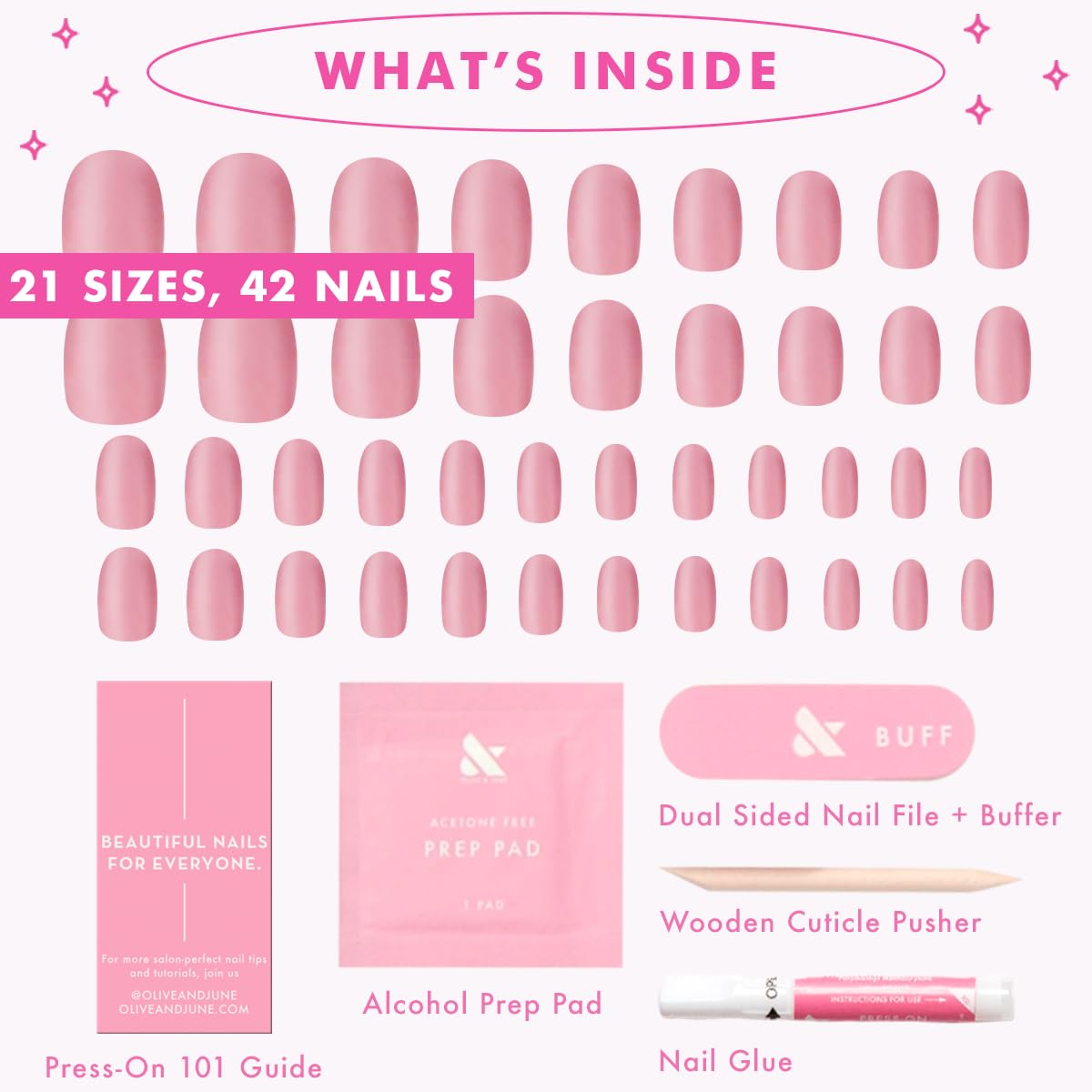 Olive & June mauve nails styled on desk for a lifestyle look and wearable benefit