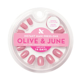 Olive & June close-up of mauve nail texture showing realistic finish benefit
