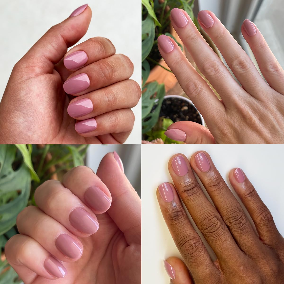 Olive & June nails arranged by size to show 21 inclusive sizes and fit benefit