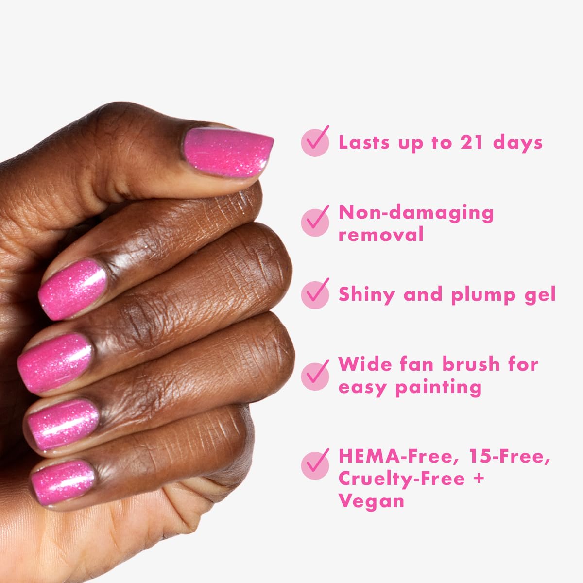 Olive & June nail swatch wheel displaying true Signet Pink color