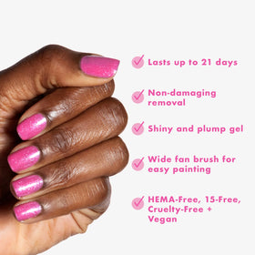 Olive & June nail swatch wheel displaying true Signet Pink color