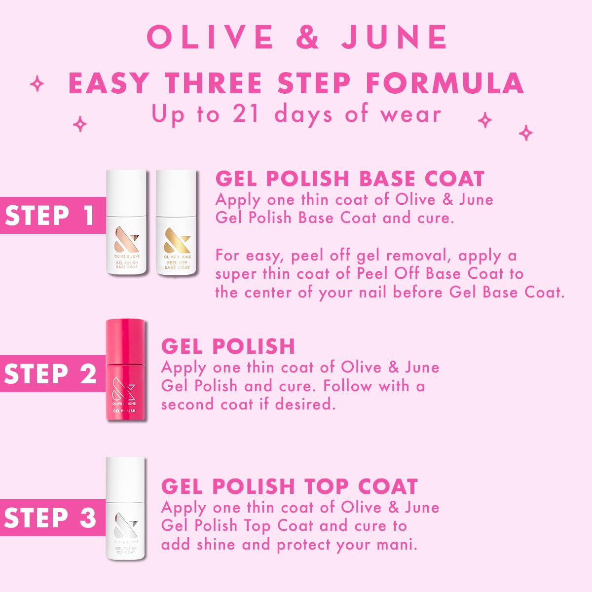 Olive & June removal soak-off process showing gentle, damage-free polish removal