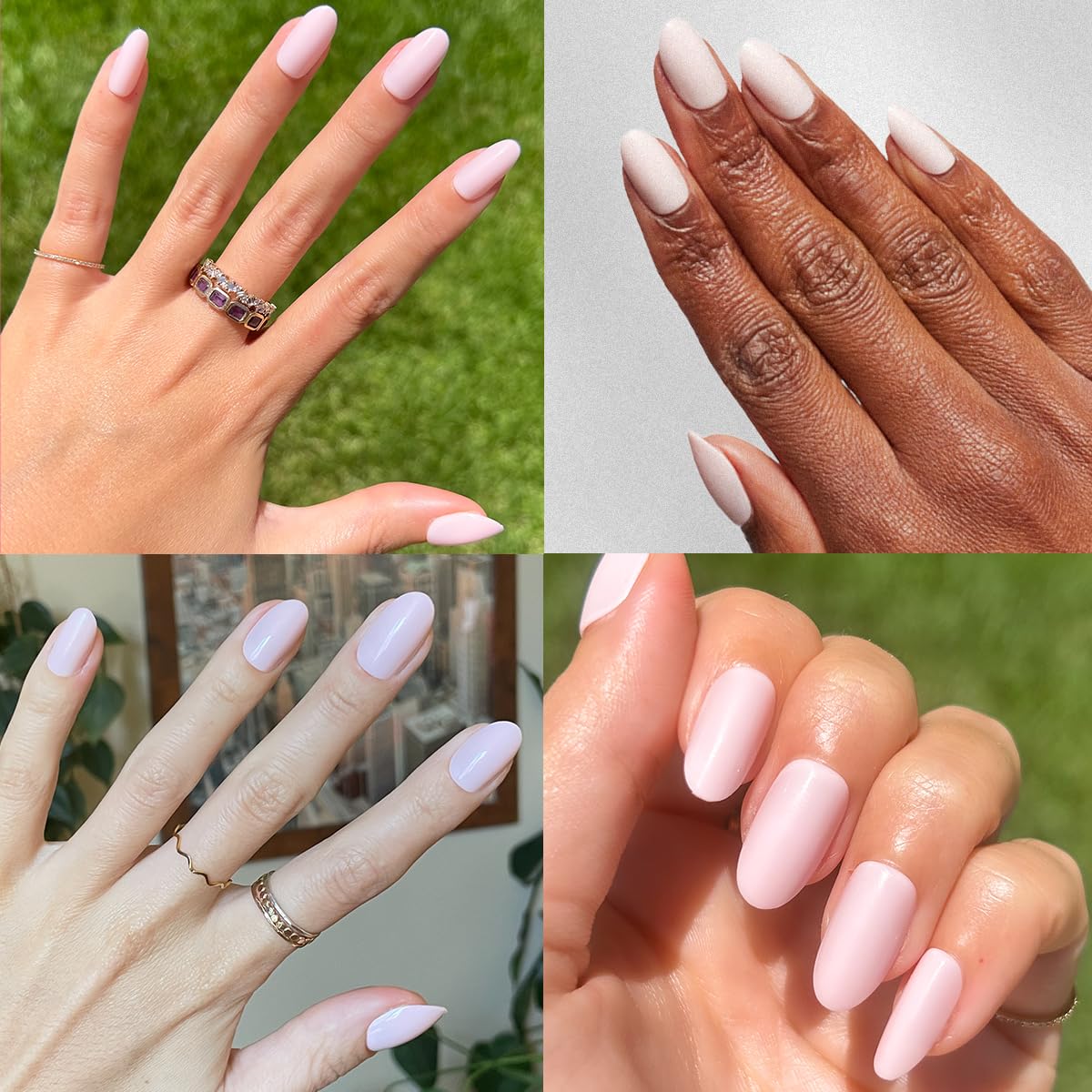 Olive & June press-on nails on model hand showing scale and natural-looking fit