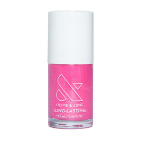 Olive & June front packaging showing Signet Pink, clear color preview benefit
