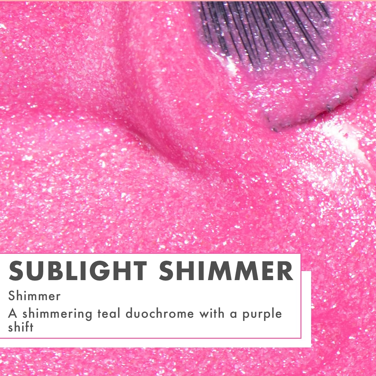 Olive & June close-up texture of Signet Pink for plump gel-like finish benefit