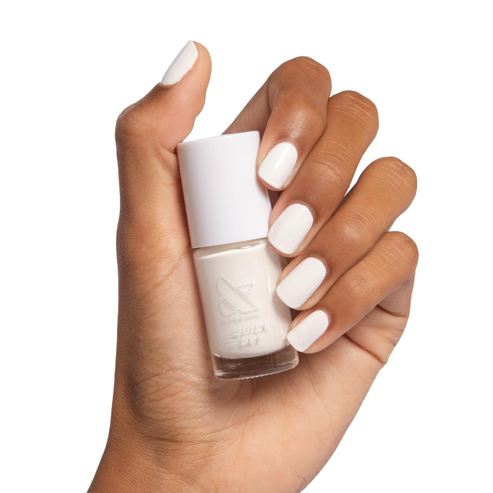Olive & June front bottle showing Swan Opaque White, clean white shade benefit