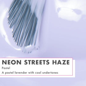 Olive & June nail wheel swatches showing Neon Streets Haze pigment and true-to-tone finish