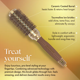 Olivia Garden bristles detail with soft tips for reduced snagging and smoother hair