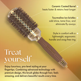 Olivia Garden wavy bristles detail that protects hair and reduces frizz