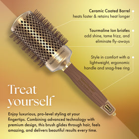 Olivia Garden NT-54 bristles detail showing soft-tip wavy bristles that protect hair