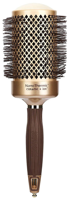 Olivia Garden brush front view showing barrel and bristles for faster drying