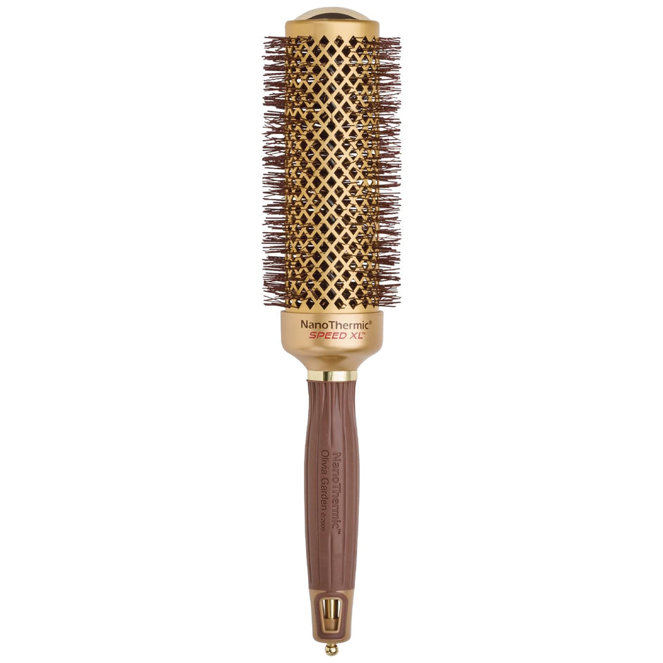 Olivia Garden NTXL-44 front view showing long ceramic barrel for faster drying