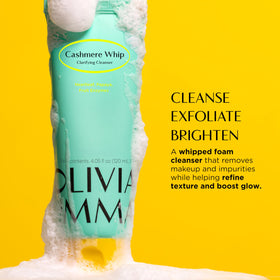 OLIVIAUMMA closeup of whipped foam texture for gentle cleansing