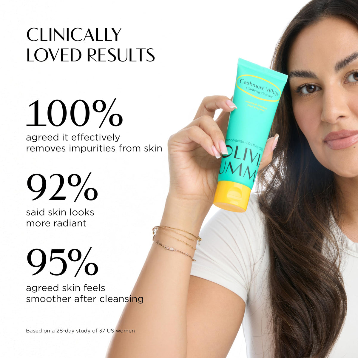 OLIVIAUMMA label ingredients list showing botanicals and gentle actives