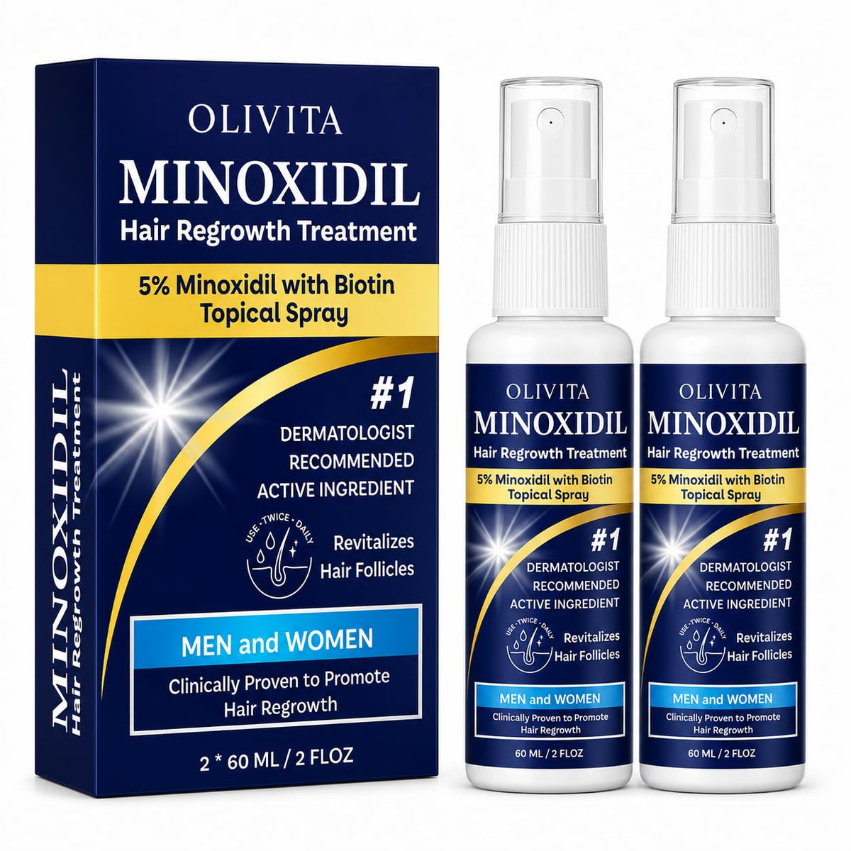 OLIVITA front bottle dual pack showing label benefits and easy storage