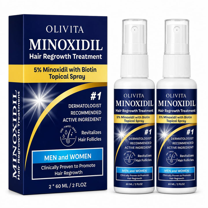 OLIVITA front bottle dual pack showing label benefits and easy storage