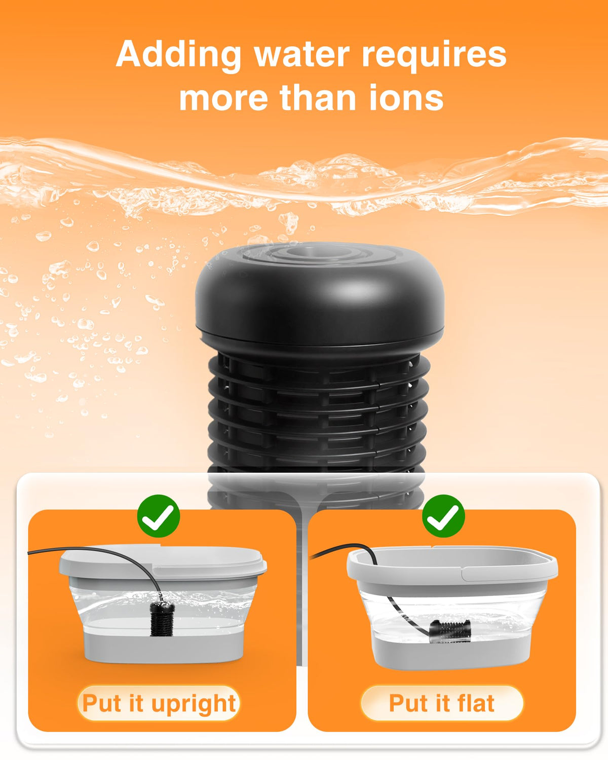 Olixie folding tub collapsed next to ruler to show compact storage benefit