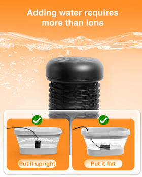 Olixie folding tub collapsed next to ruler to show compact storage benefit