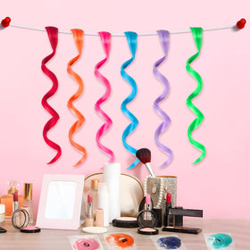 Olldag mixed color streaks clipped into hair for instant playful wow-factor