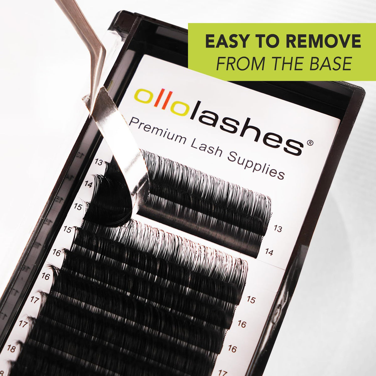 OLLOLASHES side-by-side 4mm to 7mm lengths illustrating mapping options