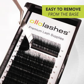 OLLOLASHES side-by-side 4mm to 7mm lengths illustrating mapping options