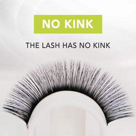 OLLOLASHES texture close-up showing matte finish and soft elasticity benefit