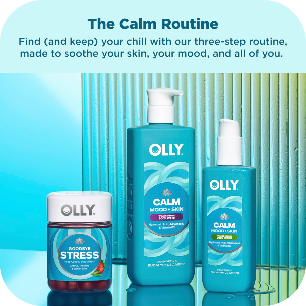 OLLY serum being applied to forearm demonstrating non-greasy absorption benefit