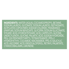 OLLY back label detail showing ingredient list and dermatologist-tested note