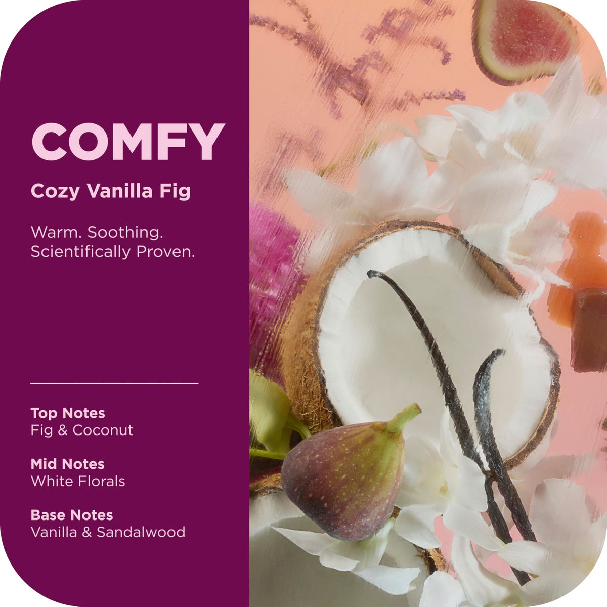 OLLY ingredients display with ceramides and chamomile highlighting calming benefits