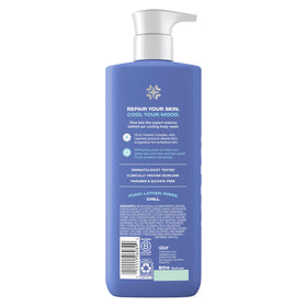 OLLY label and pump detail highlighting ingredient callouts and scent