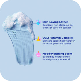 OLLY gel texture close-up showing smooth cooling formulation