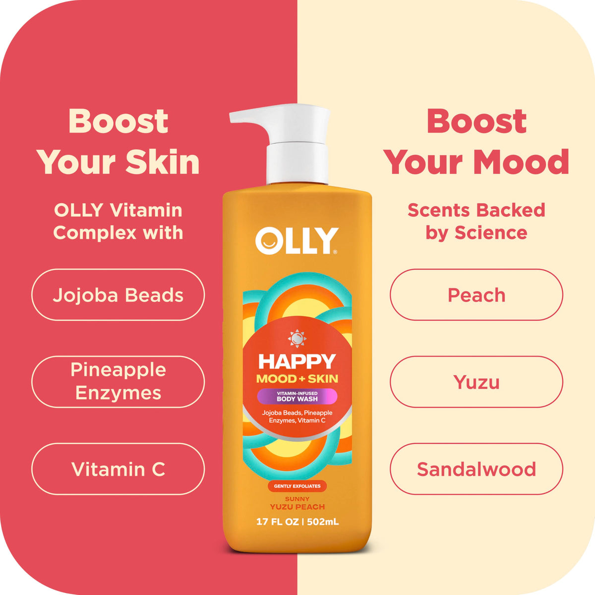 OLLY pineapple enzyme ingredient illustration highlighting natural exfoliating benefit