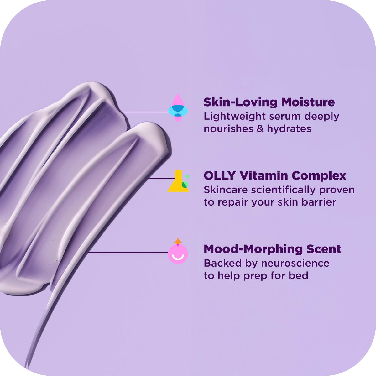 OLLY Renew Body Serum paired with matching Body Wash showing complementary routine benefits