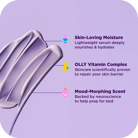 OLLY Renew Body Serum paired with matching Body Wash showing complementary routine benefits