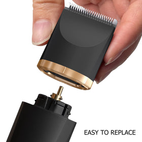 OLOV detail black foil top illustrating gentle contact and safety benefit