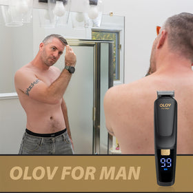 OLOV For Man used in bathroom setting showing practical everyday grooming convenience