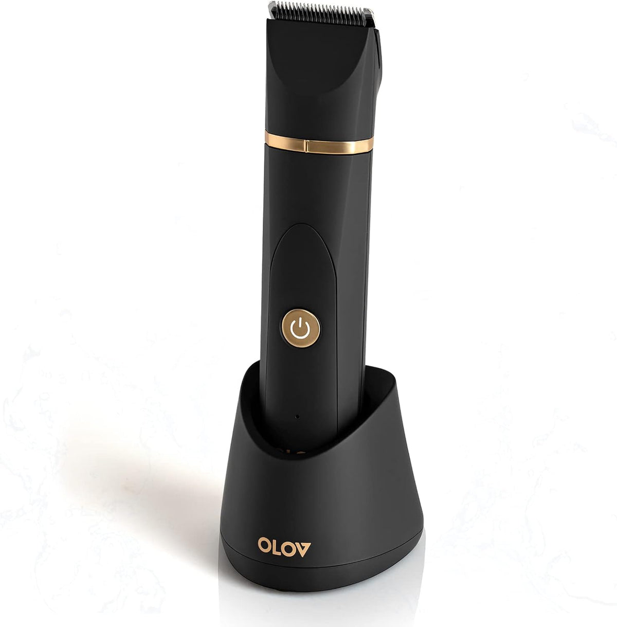 OLOV front view showing compact black body and ergonomic grip for comfortable control