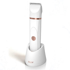 OLOV front view trimmer showing controls and ergonomic grip for precise grooming