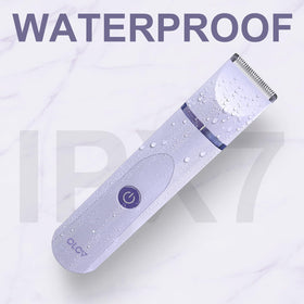 OLOV on bathroom vanity with towel conveying convenient at-home grooming