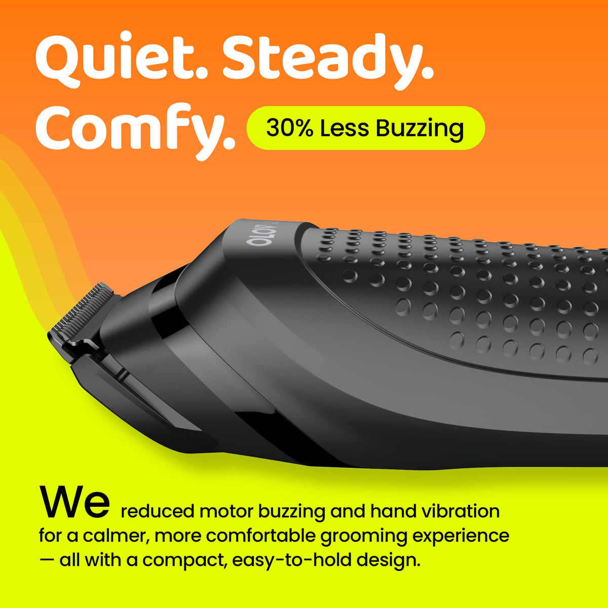 OLOV LITE ergonomic grip side view highlighting comfortable control and stability