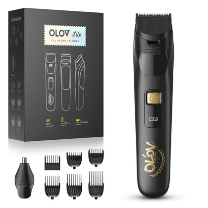 OLOV LITE front view showing sleek black body and gold logo, clear product presence