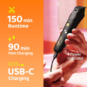 OLOV LITE LED battery indicator illuminated to show charge level at a glance