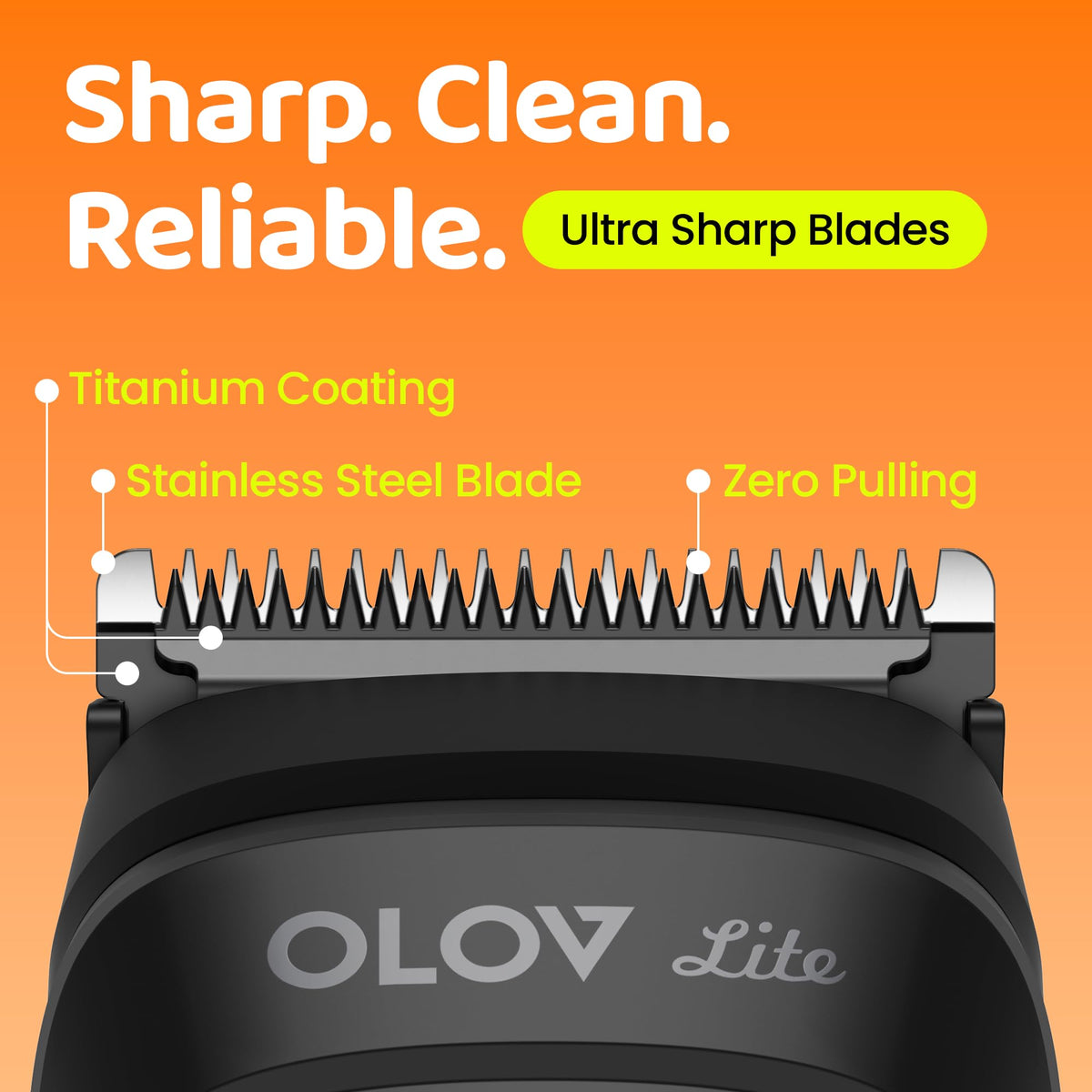 OLOV LITE nose and ear attachment displayed for safe small-area grooming