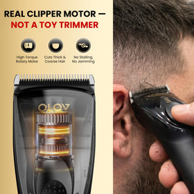 OLOV PROFESSIONAL held in hand to show size and ergonomic anti-slip grip advantage