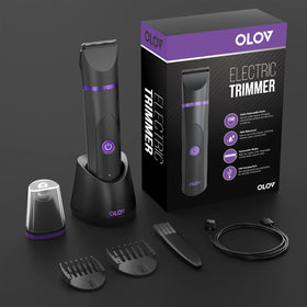 OLOV size comparison in hand showing compact design for precise grooming