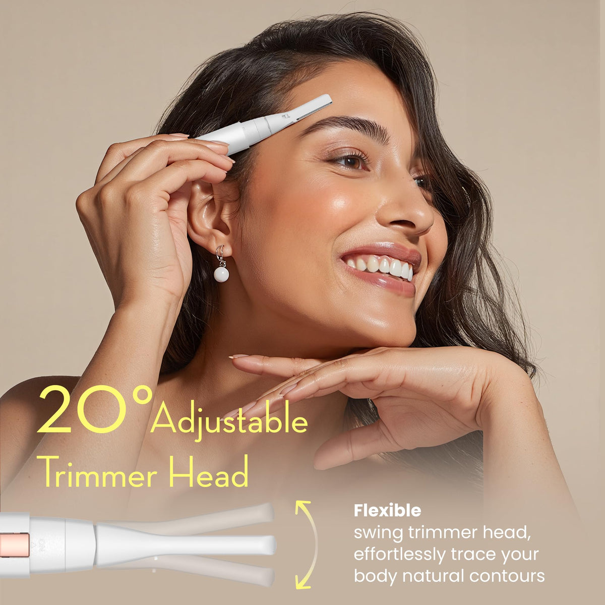 OLOV slim blade detail highlighting hypoallergenic stainless steel and rounded tips for safety