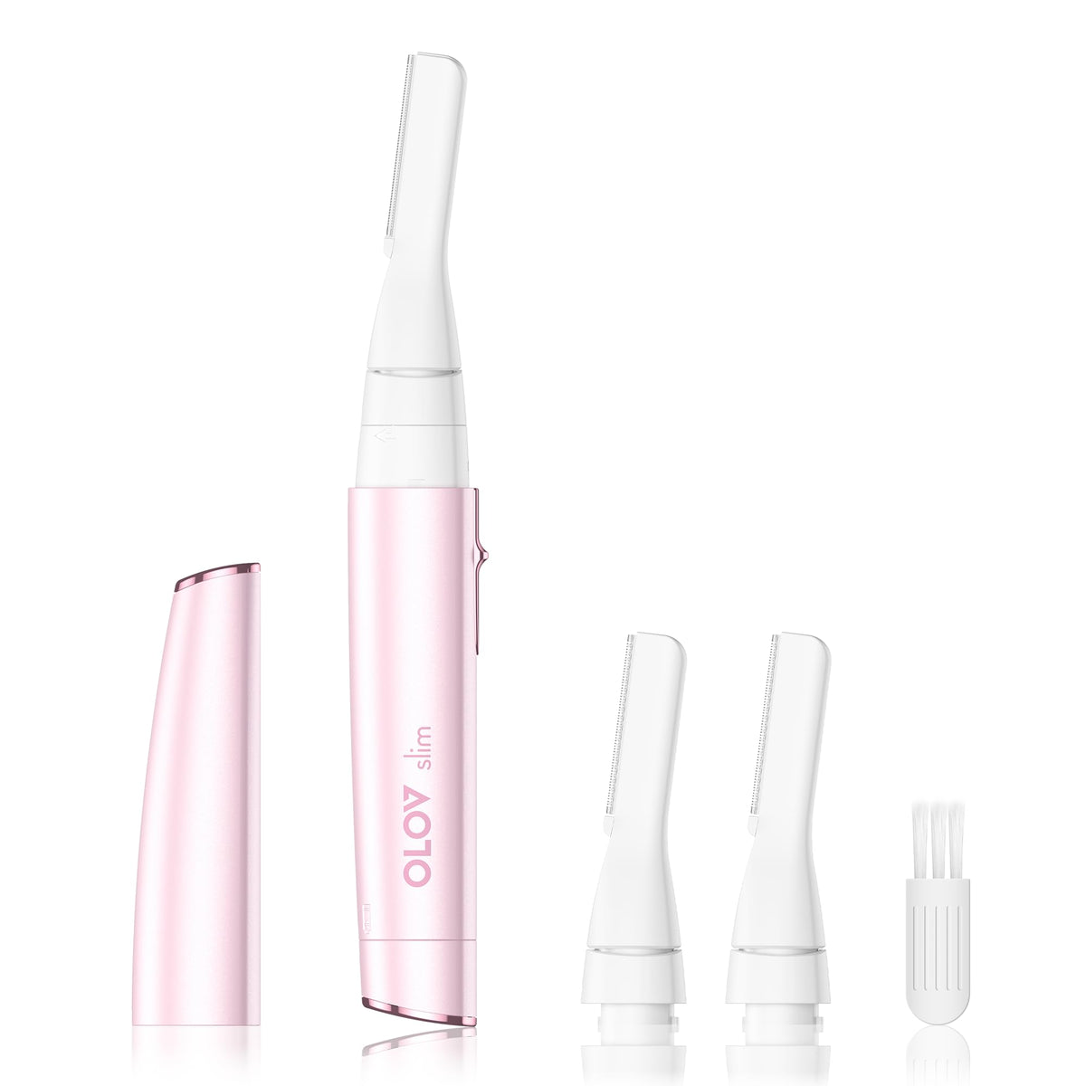 OLOV slim front view showing compact pink trimmer and control for easy touch-ups