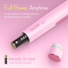 OLOV slim product label and included spare blades for long-lasting use