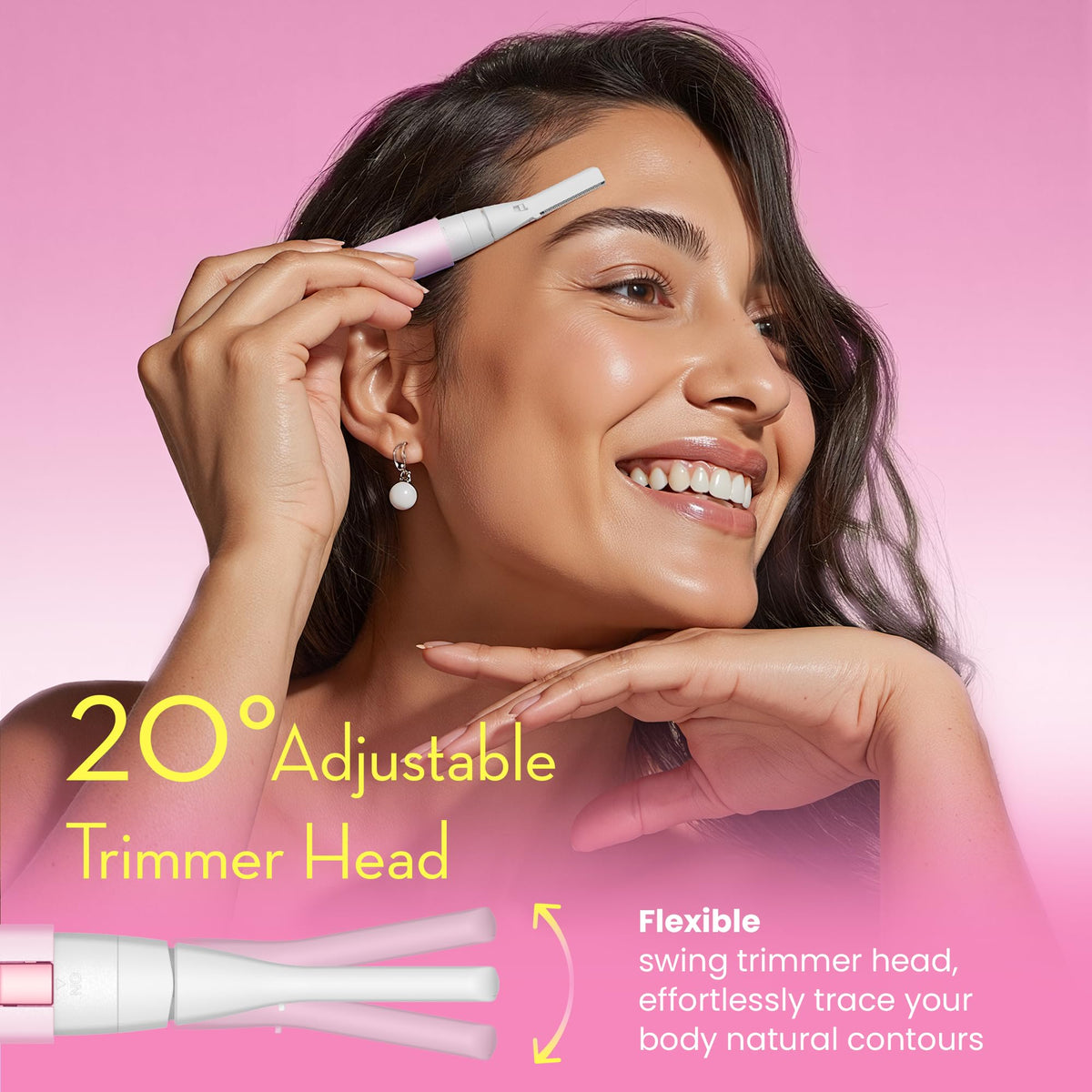 OLOV slim pivoting head angled to demonstrate contour-following benefit